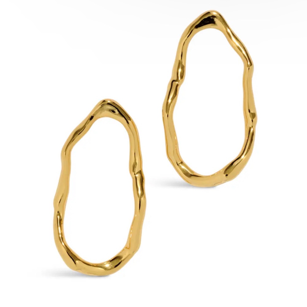 Brut 14kt -Plated Hoop Earrings